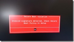 Secure Boot Violation